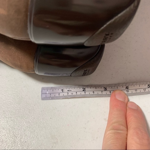 Sperry Womens Suede Shearling tall Winter boots size 6.5/7? brown wedge tassel - Picture 9 of 9